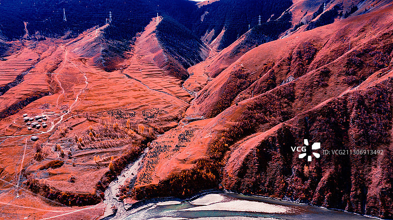沟壑纵横图片素材