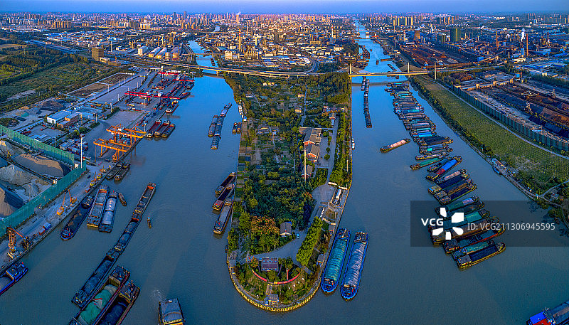 京杭大运河江苏省淮安段图片素材