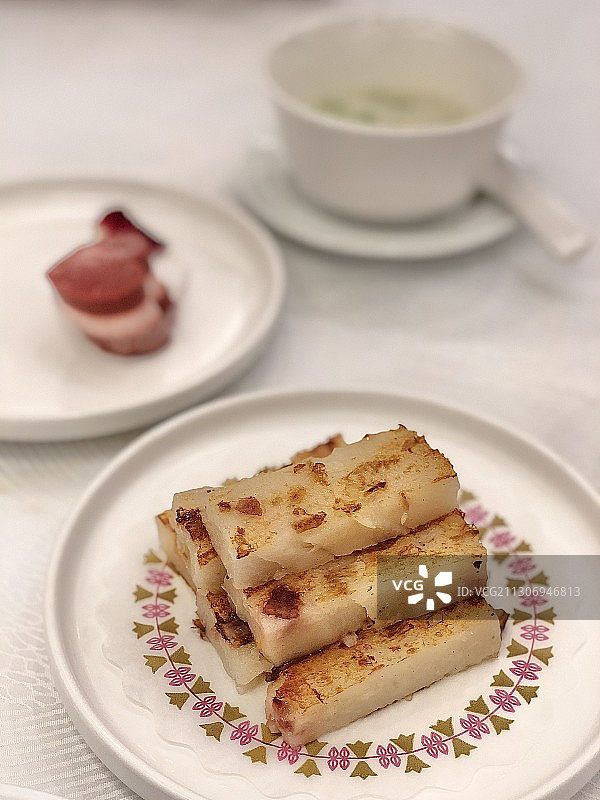 香煎萝卜糕图片素材