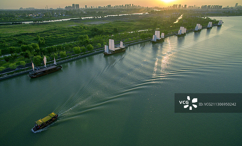 运河之都江苏省淮安市城市风光图片素材