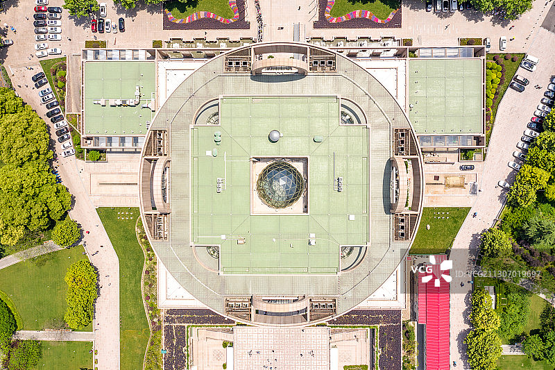 航拍上海博物馆图片素材