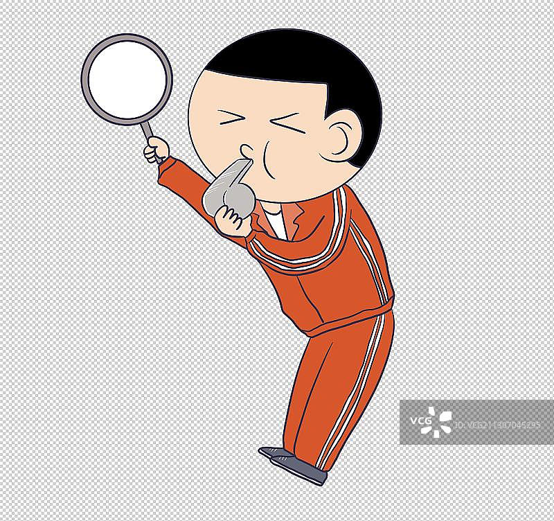 元素：吹哨子的人物图片素材