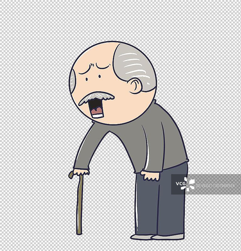 元素：惊讶的老年人图片素材