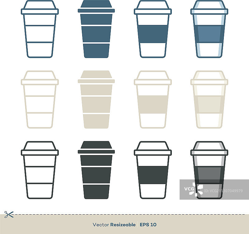 玻璃杯图标Logo模版设计（EPS 10）图片素材