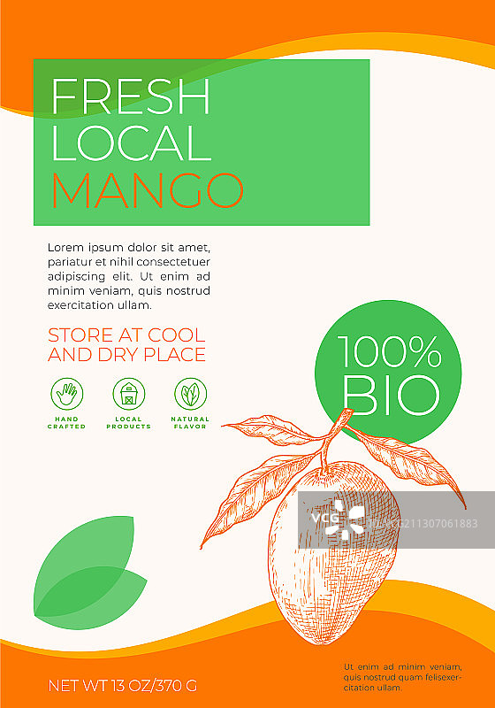 新鲜本地水果标签模板摘要图片素材