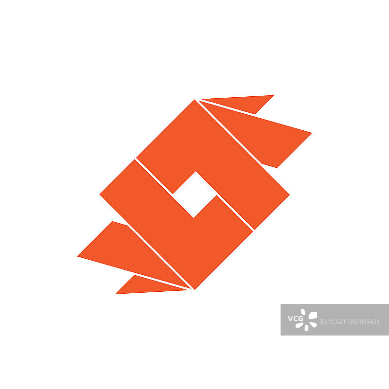 LL字母3D方形几何标志图片素材