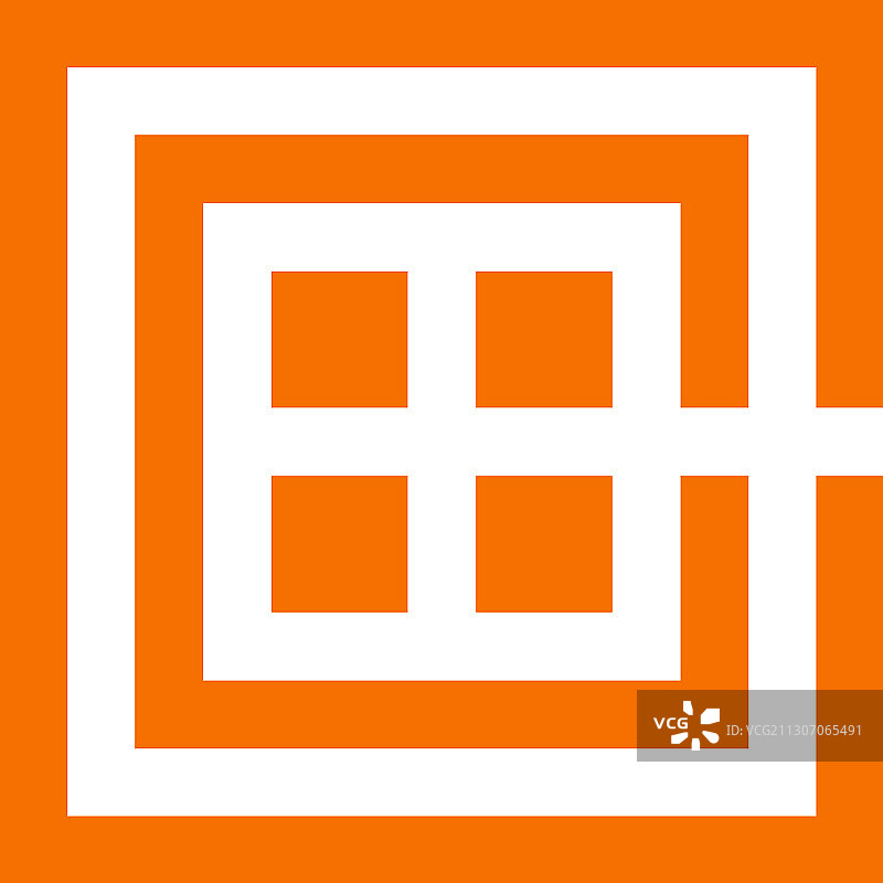 抽象字母cc方形窗口几何图形图片素材