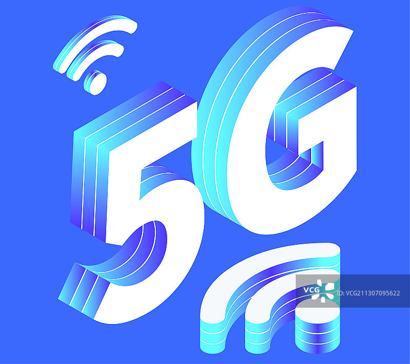 5G光速网络移动科技矢量插画素材图片素材