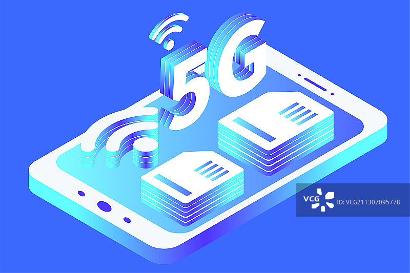 5G网络移动科技未来矢量插画素材图片素材