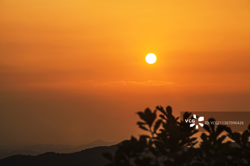 凤凰山日出图片素材