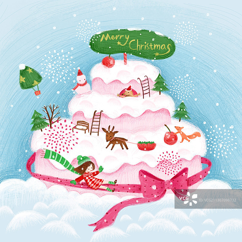 圣诞大蛋糕图片素材