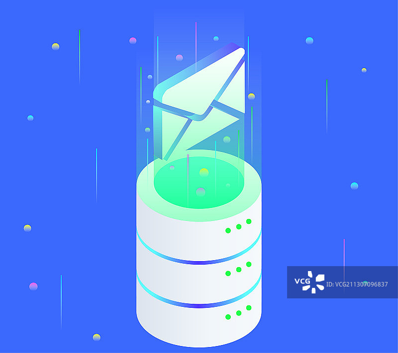 邮件传输5G新时代网络矢量插画素材图片素材