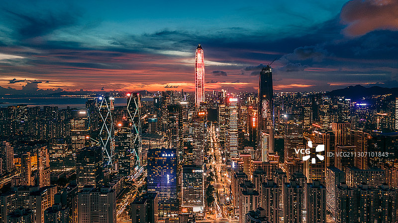 深圳市福田区摩天建筑群图片素材