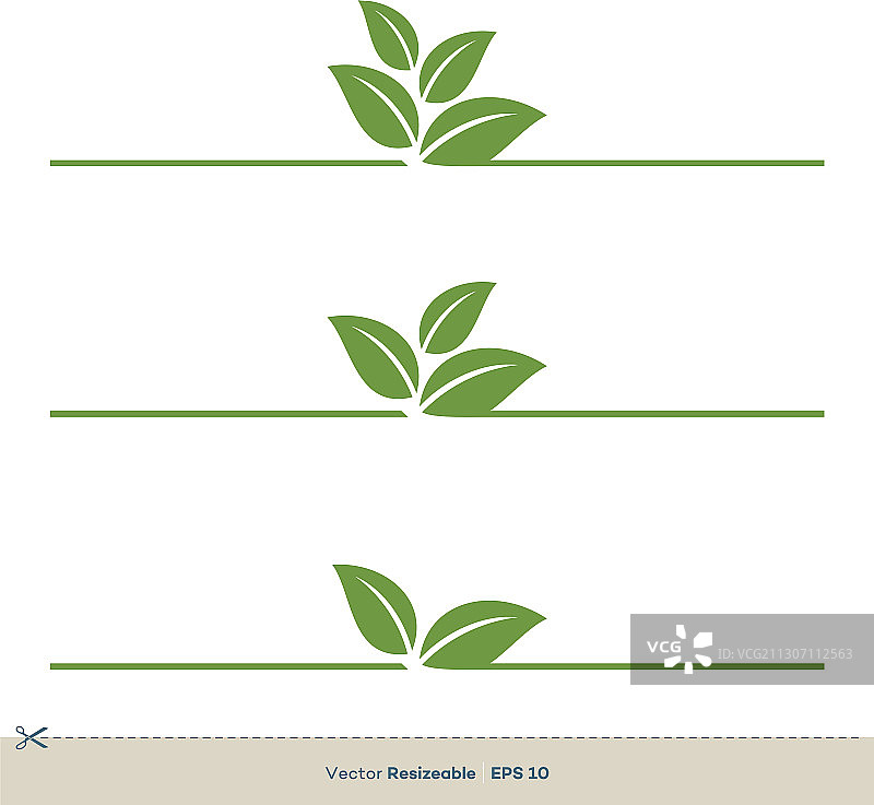绿色叶子banner模板设计EPS 10图片素材
