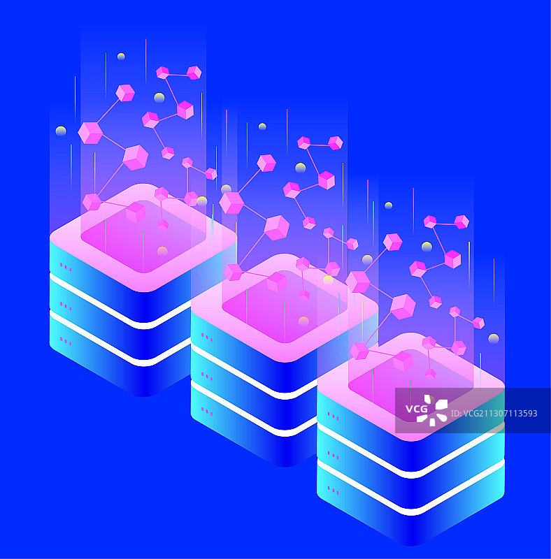 大数据单元科技未来矢量插画素材图片素材