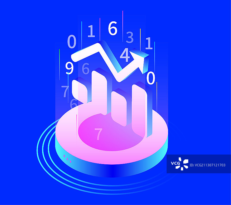 大数据数据统计矢量插画素材图片素材