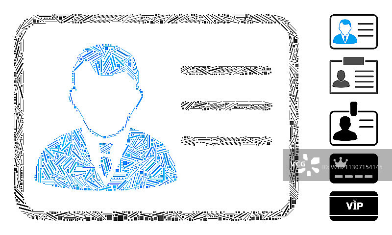 阴影马赛克帐户卡图标图片素材