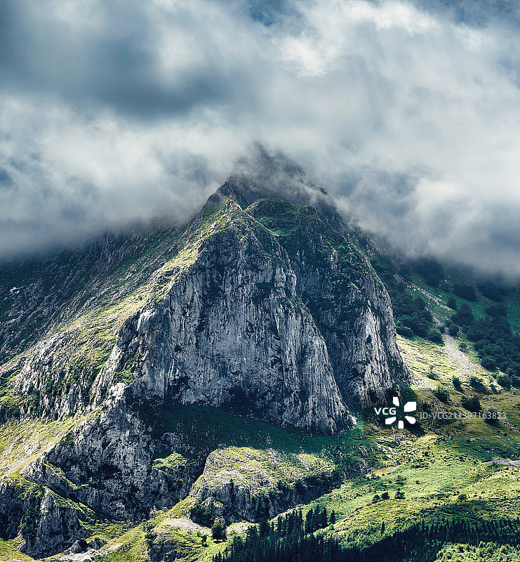 西班牙比斯开省阿谢-阿琼多山脉风光图片素材