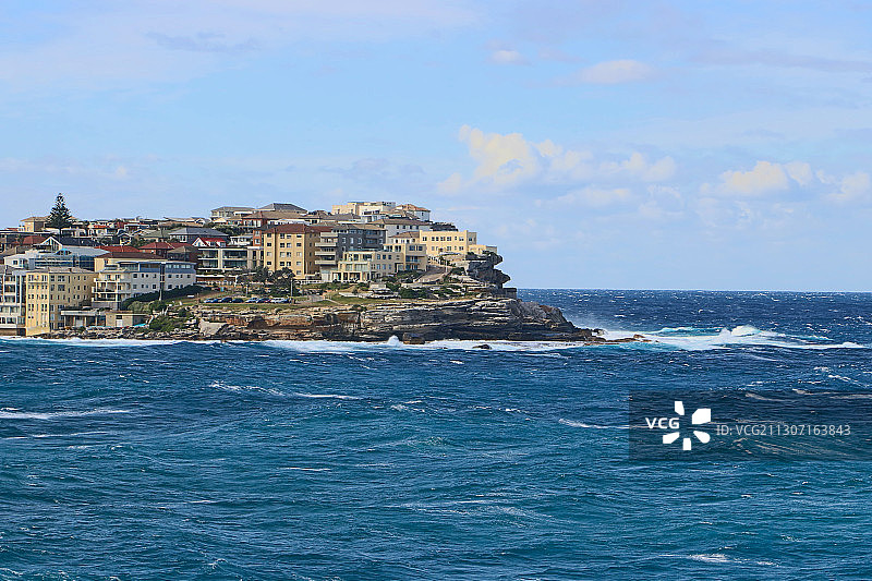 澳大利亚新南威尔士邦迪海滩的建筑海景图片素材