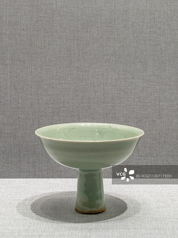 北京首都博物馆文物 高足杯碗图片素材