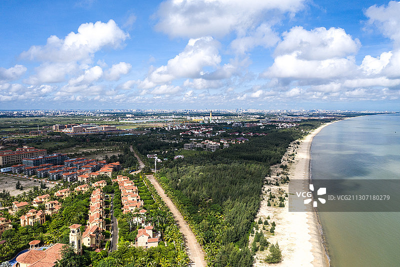 海口东海岸风光图片素材
