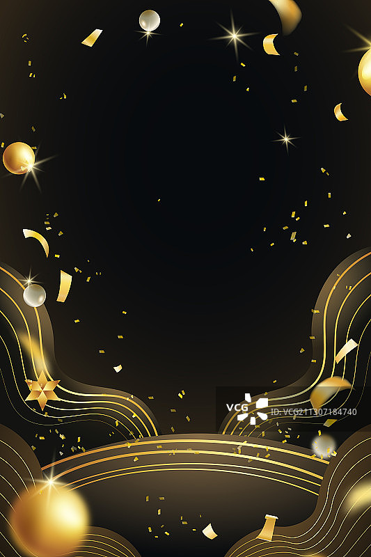 卡通商务金融理财互联网经济收益商机VIP烫金金属渐变矢量插画图片素材