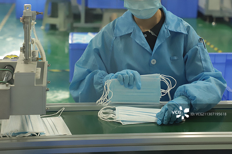 生产口罩图片素材