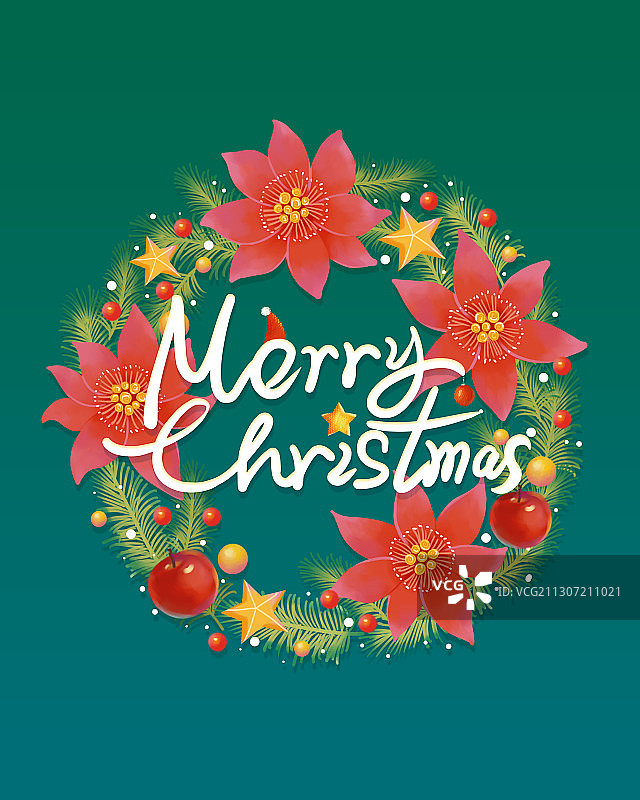 圣诞节圣诞树圣诞老人插画海报图片素材