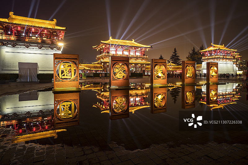 中国西安 大唐芙蓉园图片素材