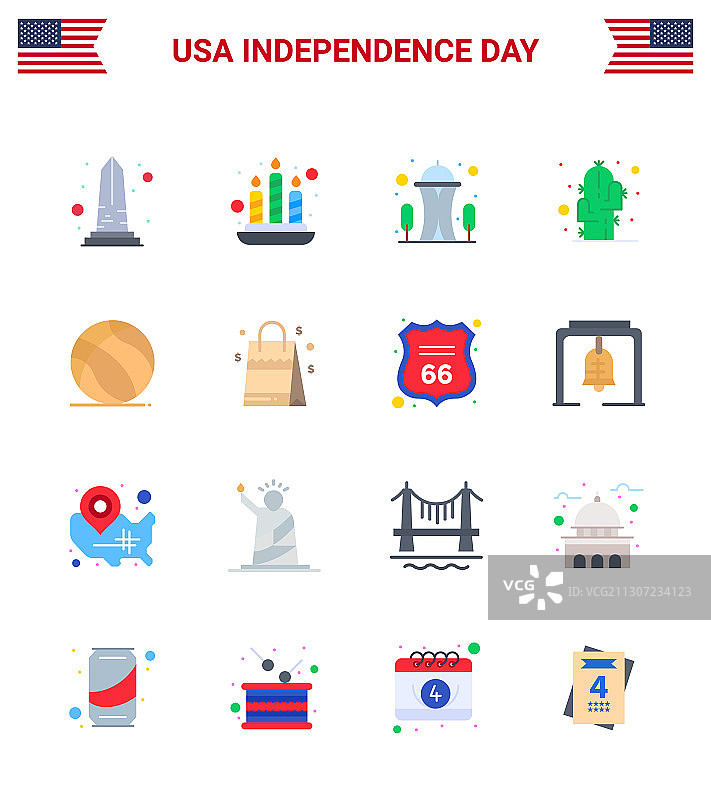 打包16个创意美国独立日相关图片素材