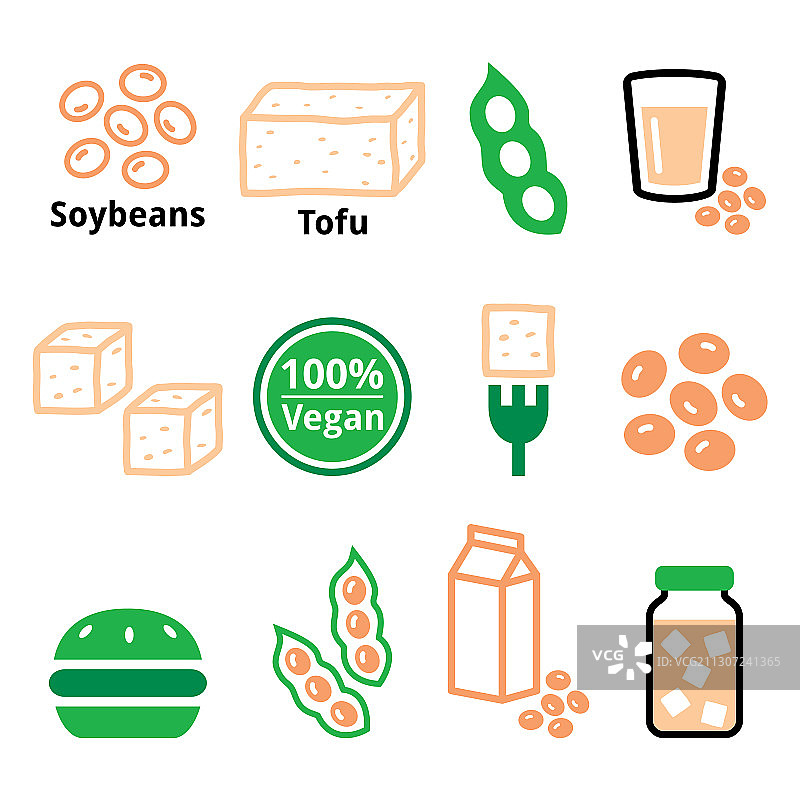 大豆豆腐健康图标图片素材