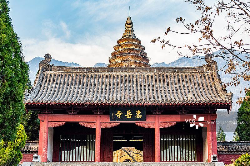 河南登封嵩岳寺旅游风景区图片素材