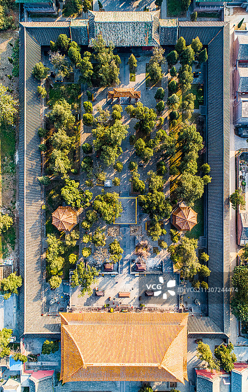 河南郑州登封中岳庙航拍图片素材