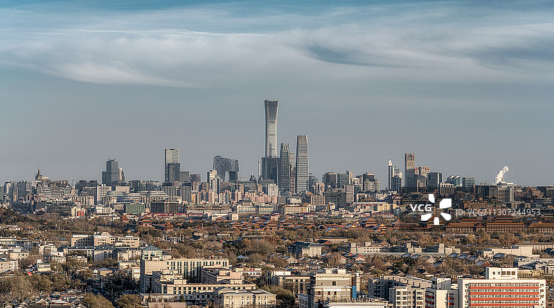 北京国贸与故宫图片素材