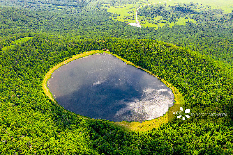 航拍阿尔山国家森林公园图片素材