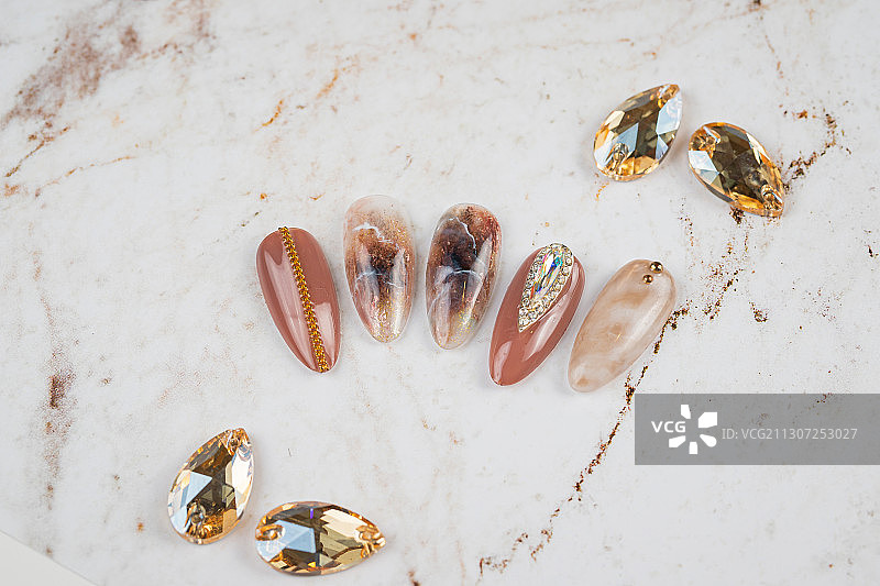 美甲甲艺设计图片素材