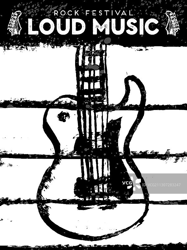 摇滚音乐节海报摇滚标志标语图片素材