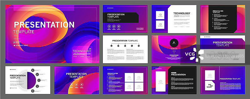 商务演示模板集图片素材