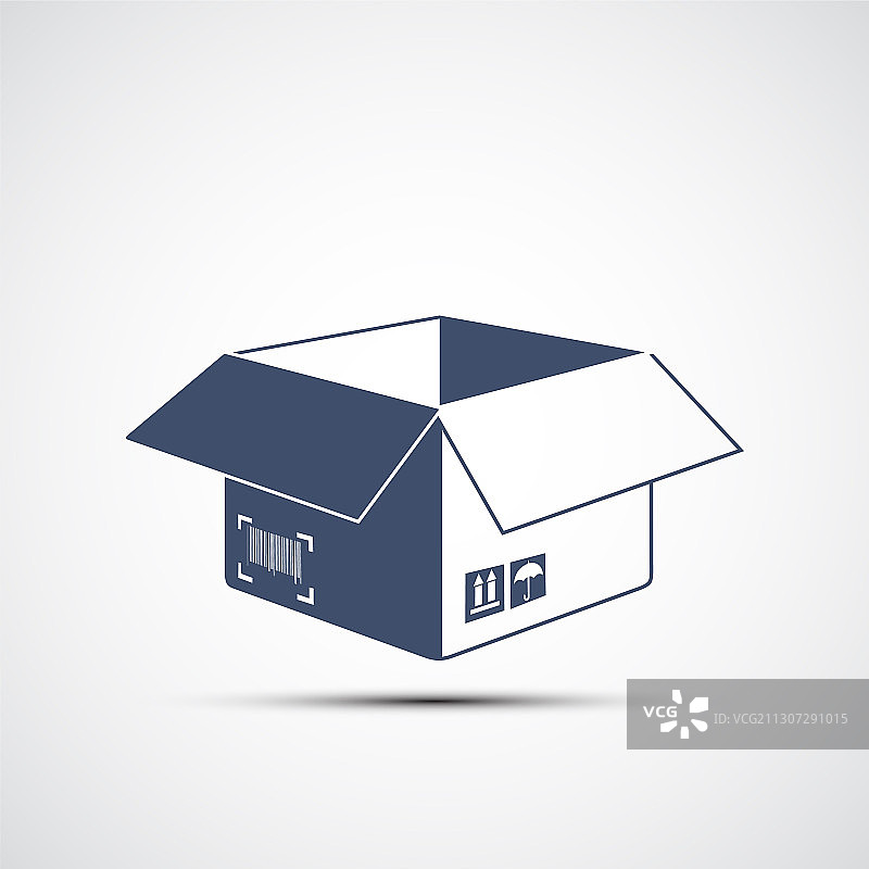 打开的纸箱图标图片素材