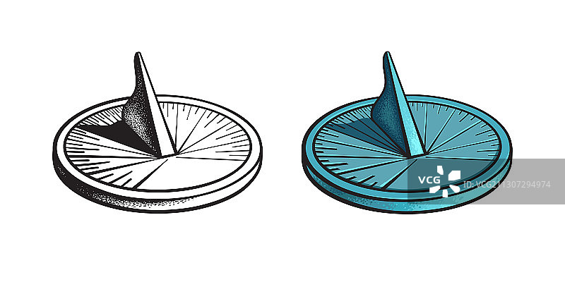 日晷：古代计时工具图片素材