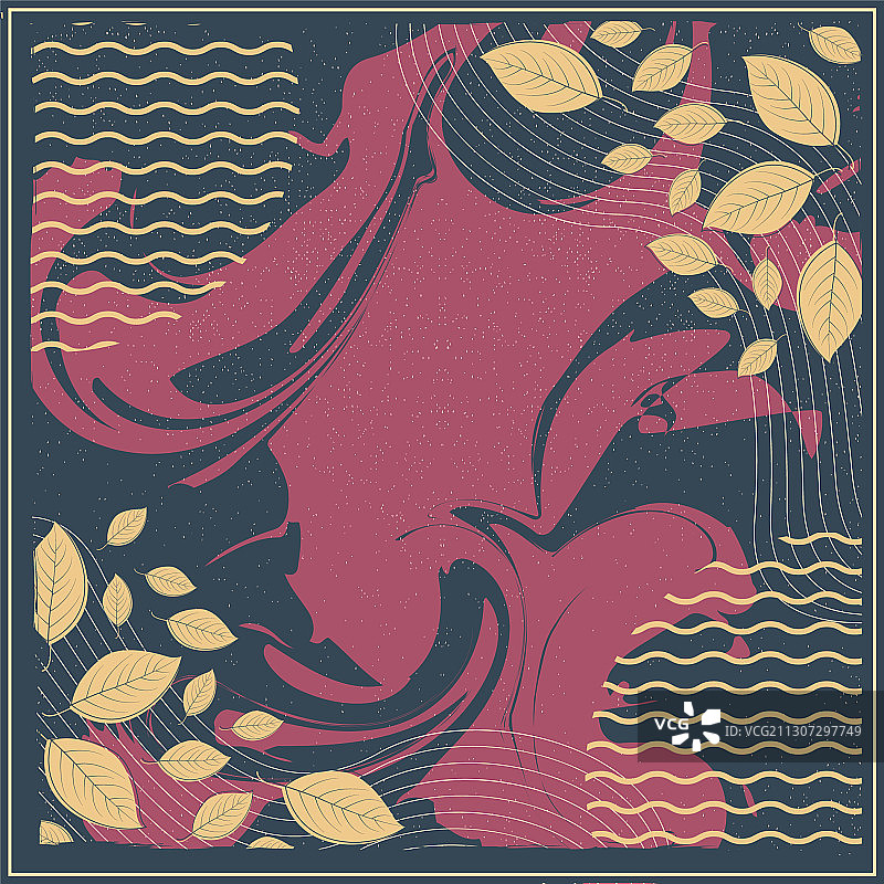 抽象围巾图案设计，适用于盖头时尚图片素材