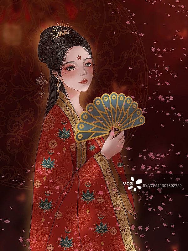 古风少女图片素材