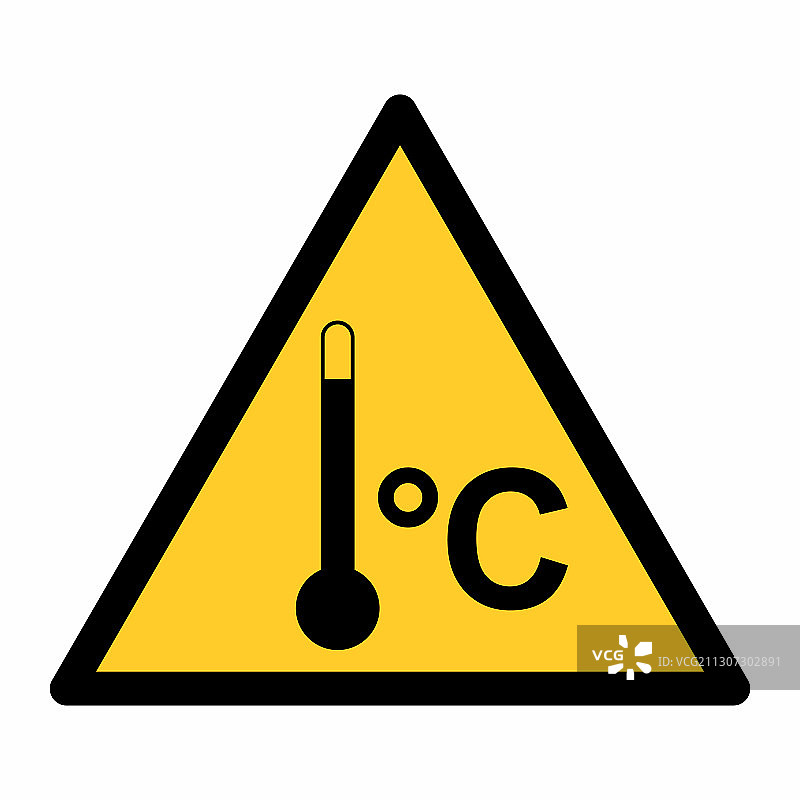 高温警告标志图片素材