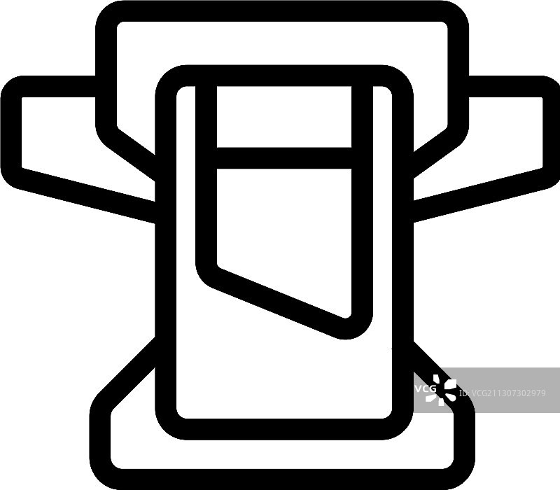 带钱包轮廓图标图片素材