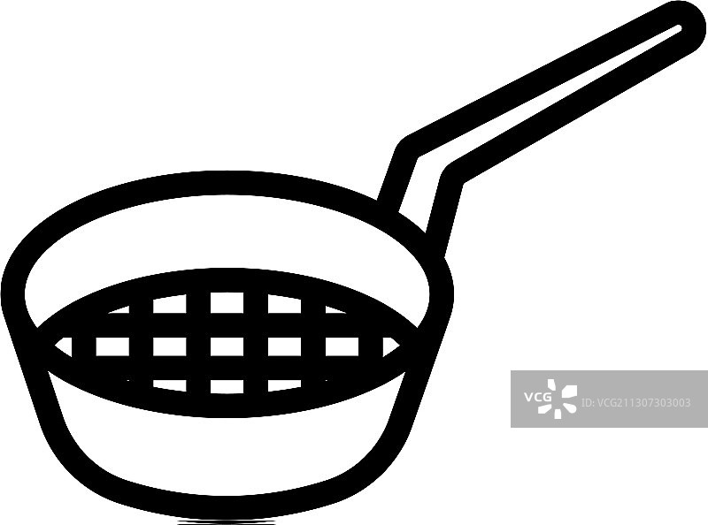 面粉筛分用筛子图标轮廓图片素材