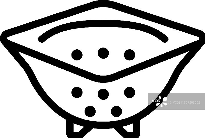 厨房用具筛子轮廓图标图片素材