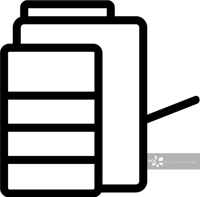 多功能复印机图标轮廓图片素材