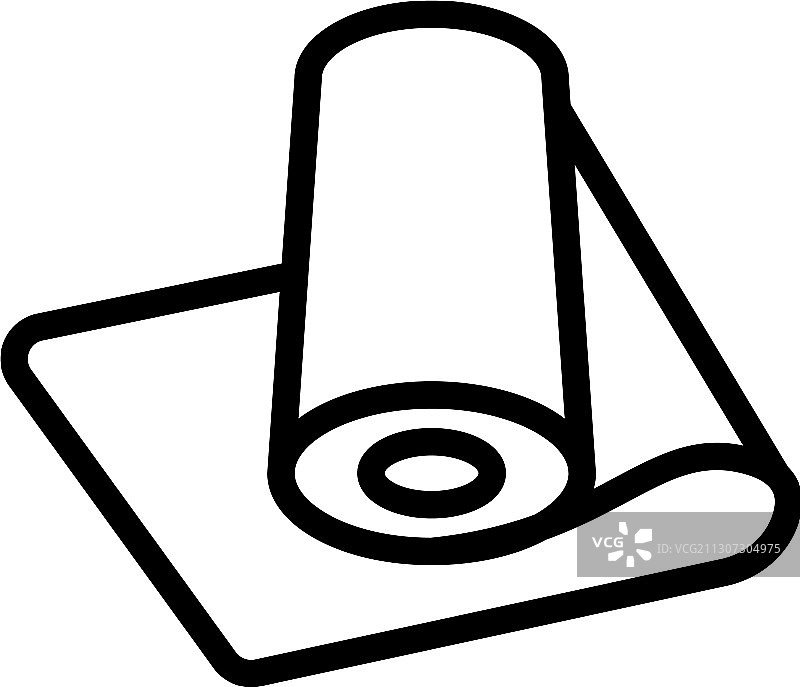 瑜伽垫运动器材图标轮廓图片素材