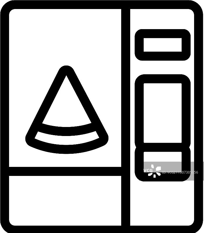 披萨自动售货机图标轮廓图片素材