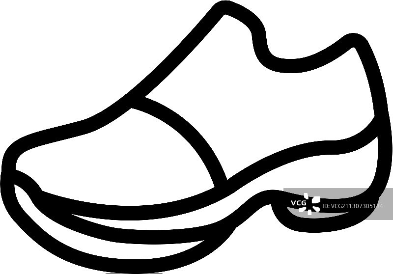 跑步靴子轮廓图标图片素材